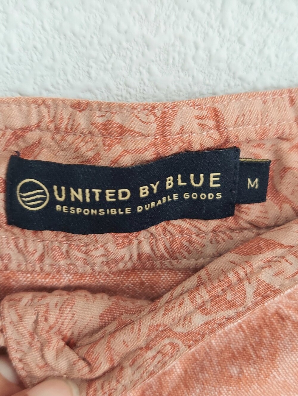 United By Blue Hemp Cotton Blend Mini Orange Skirt Medium Sustainable Granola - Picture 2 of 9